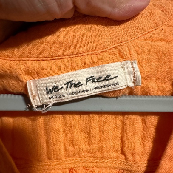 Free People We The Free Soft Gauze Collar Button Top Size Medium - Picture 5 of 9